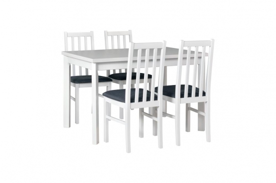 Stół MAX 5P (80x120/150 cm) z 4 krzesłami BOS 10